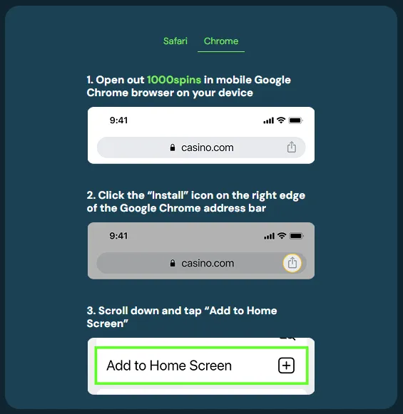 1000spins casino app